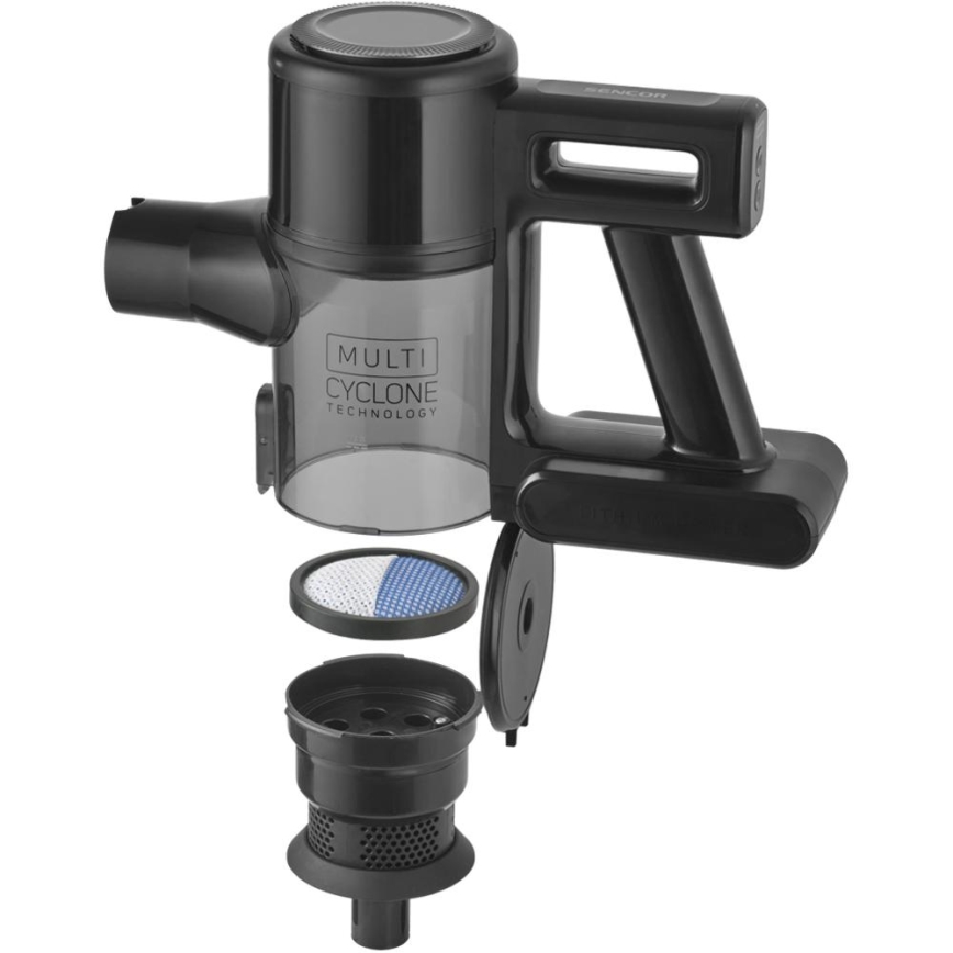 Sencor - bezvadu stieņveida putekļsūcējs 2 vienā 200W/2600 mAh melns