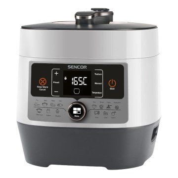 Sencor - Daudzfunkcionāls elektriskā spiediena katls 5,5 l 1000W/230V balta/melna