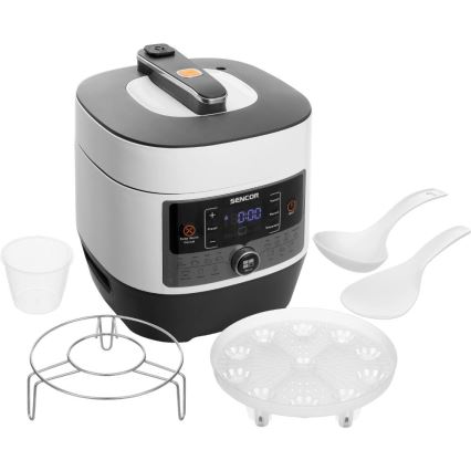 Sencor - Daudzfunkcionāls elektriskā spiediena katls 5,5 l 1000W/230V balta/melna