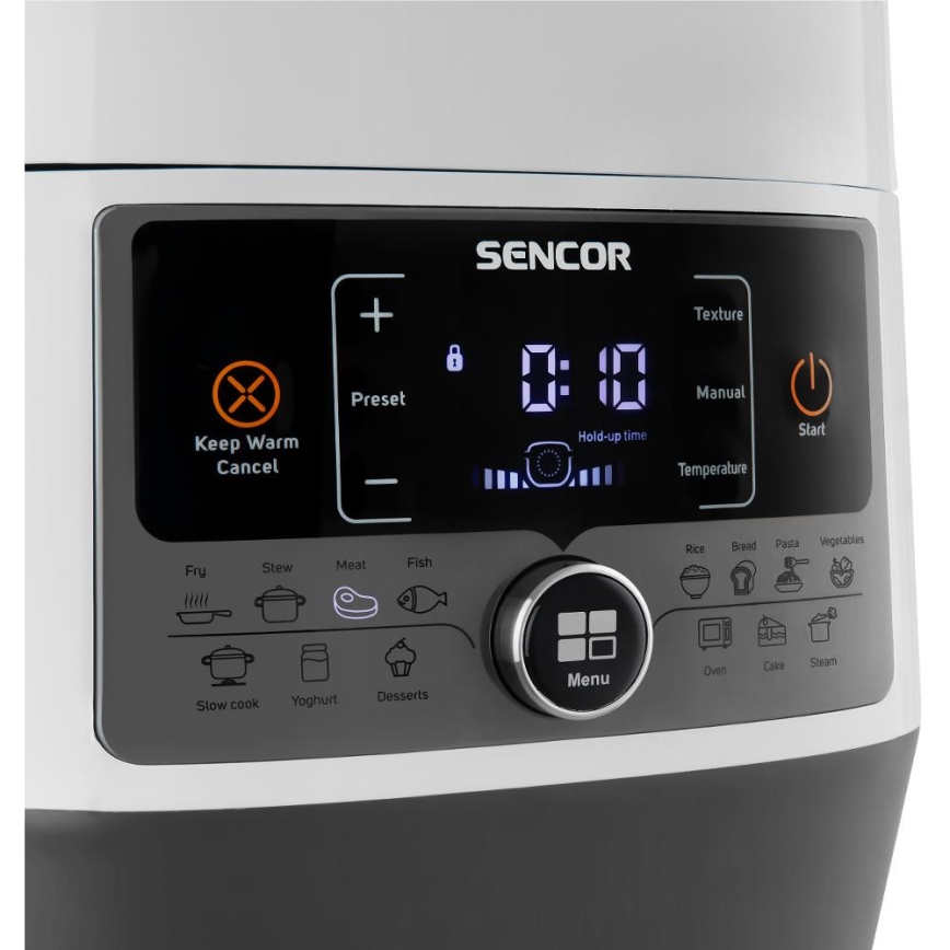 Sencor - Daudzfunkcionāls elektriskā spiediena katls 5,5 l 1000W/230V balta/melna
