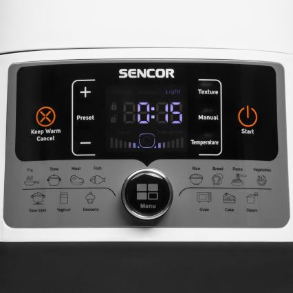 Sencor - Daudzfunkcionāls elektriskā spiediena katls 5,5 l 1000W/230V balta/melna