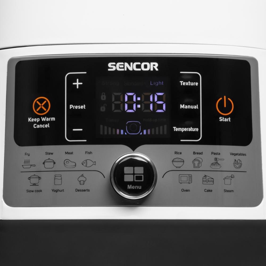 Sencor - Daudzfunkcionāls elektriskā spiediena katls 5,5 l 1000W/230V balta/melna