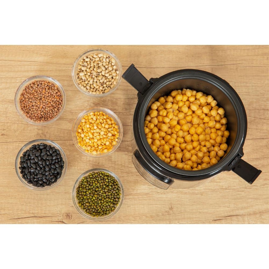 Sencor - Daudzfunkcionāls rīsu vārāmais 350W/230V 0,6 l nerūsējošais tērauds/melns