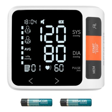 Sencor - Digitālais asins spiediena mērītājs 2xAAA