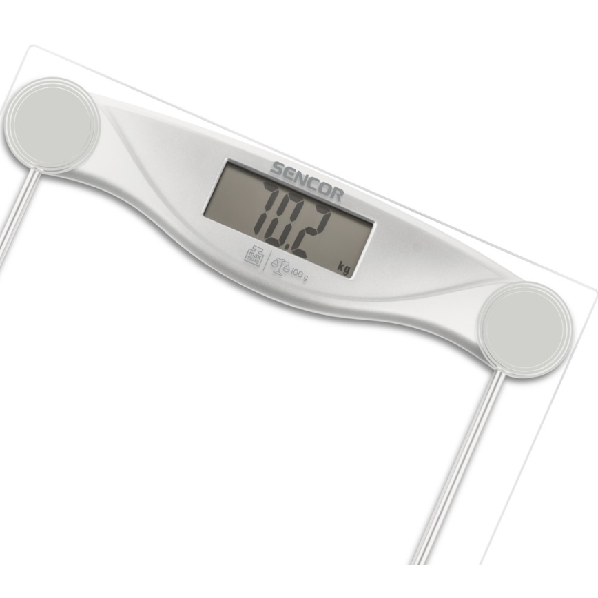 Sencor - Digitāli personālie svari ar LCD ekrānu 1xCR2032