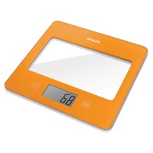 Sencor - Digitālie virtuves svari 1xCR2032 oranža