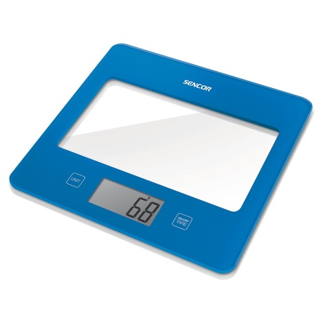 Sencor - Digitālie virtuves svari 1xCR2032 zila