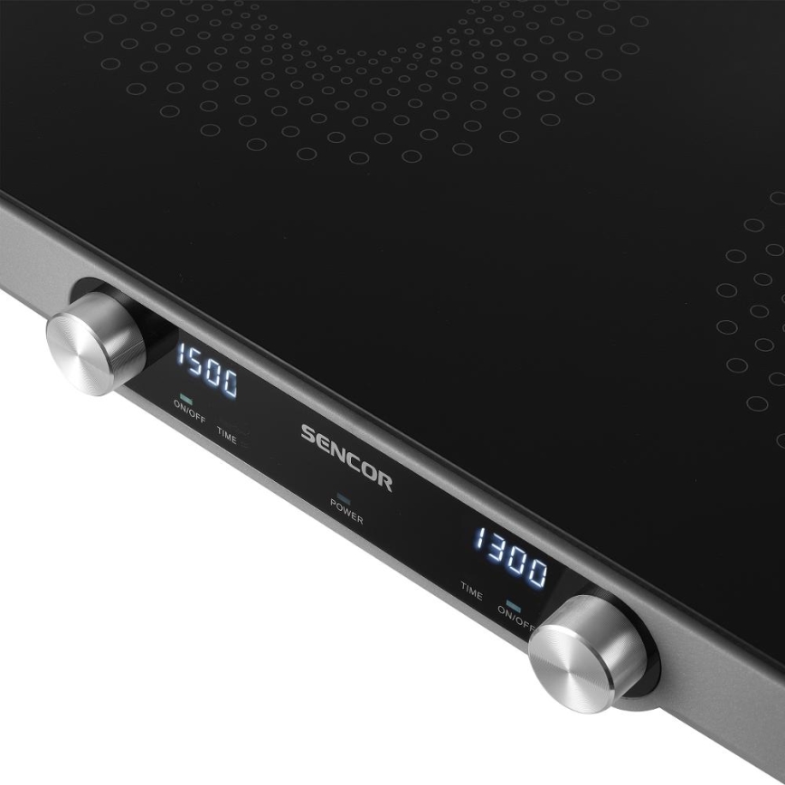 Sencor - Divu plīts keramikas virsma ar LCD displeju 3500W/230V