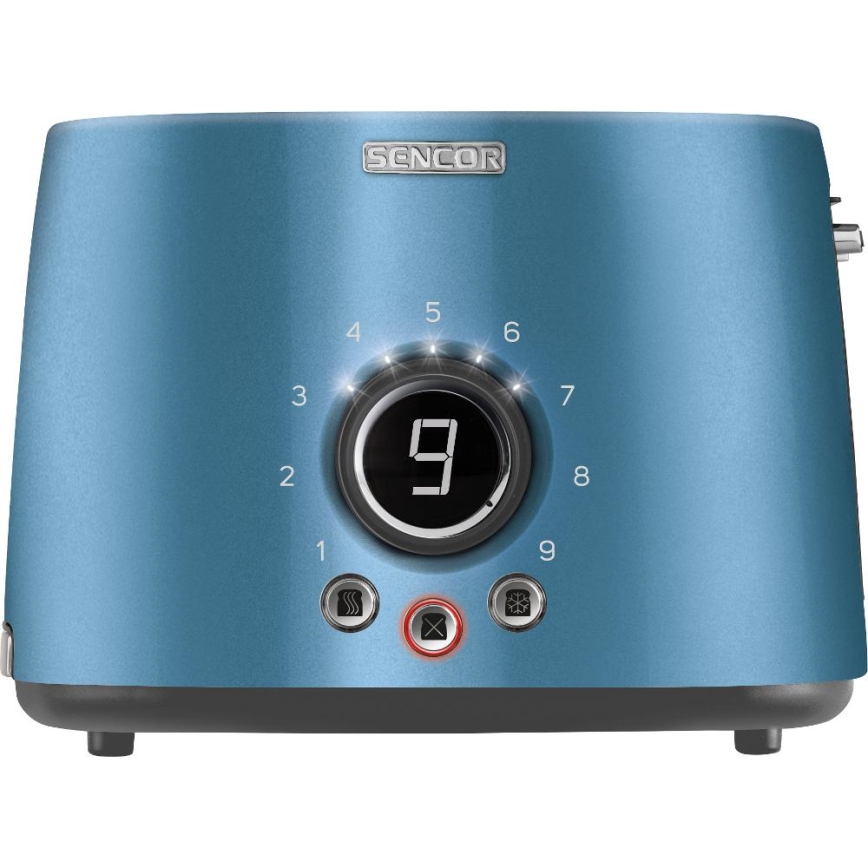Sencor - divu šķēļu tosteris ar sildīšanas resti 1000W/230V zils