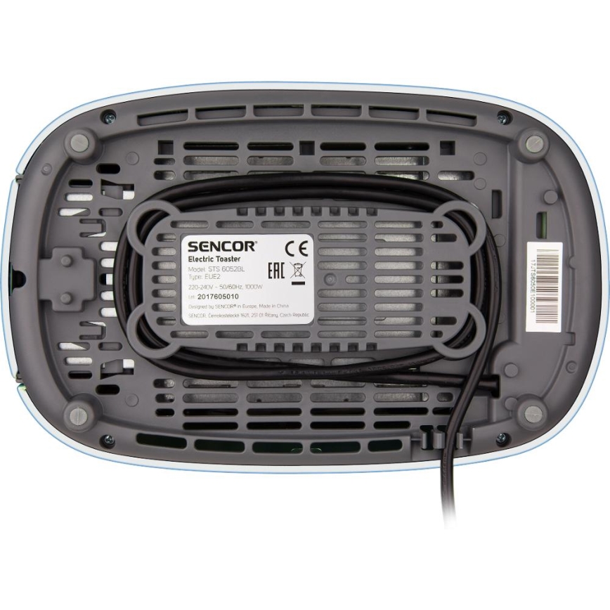Sencor - divu šķēļu tosteris ar sildīšanas resti 1000W/230V zils