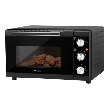 Sencor - Elektriskā cepeškrāsns 20 l 1650W/230V melna