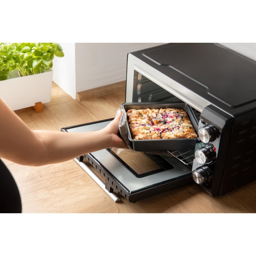 Sencor - Elektriskā cepeškrāsns 20 l 1650W/230V melna