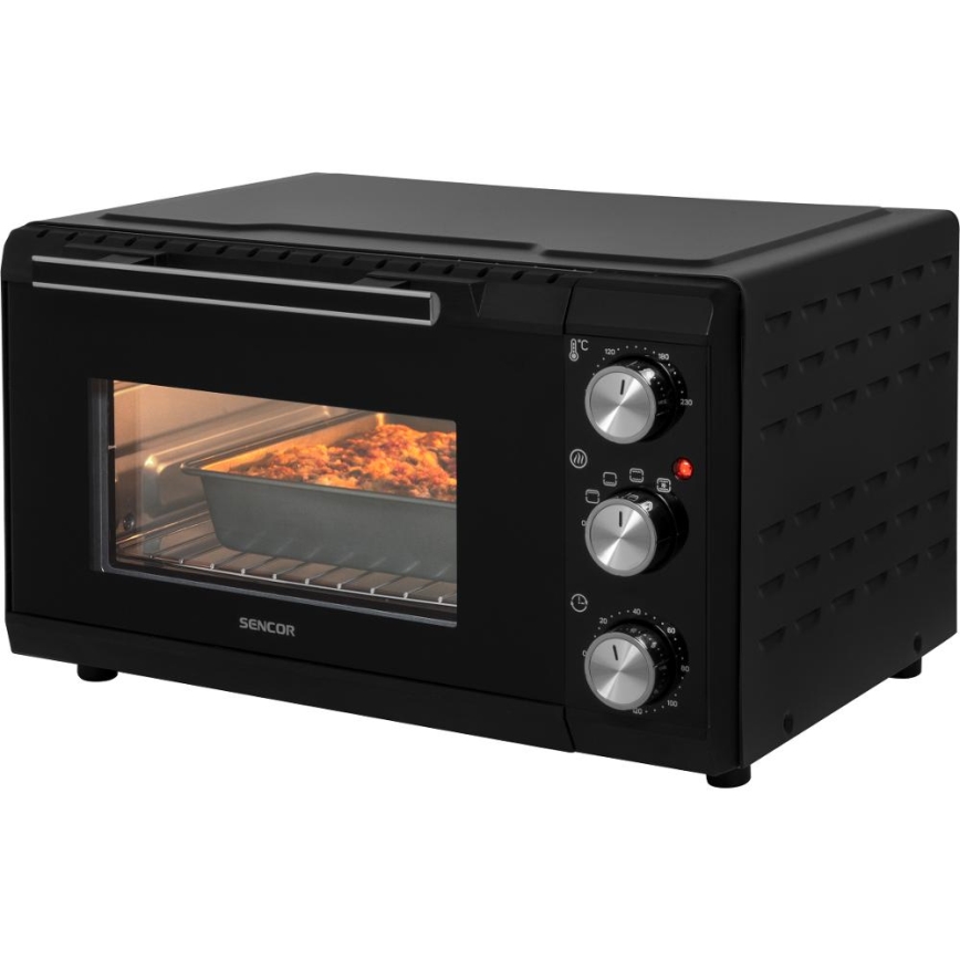 Sencor - Elektriskā cepeškrāsns 20 l 1650W/230V melna