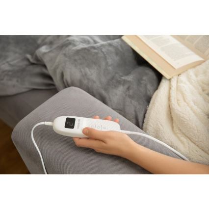 Sencor - Elektriskā sildītā sega 160W/230V 180x130 cm pelēka