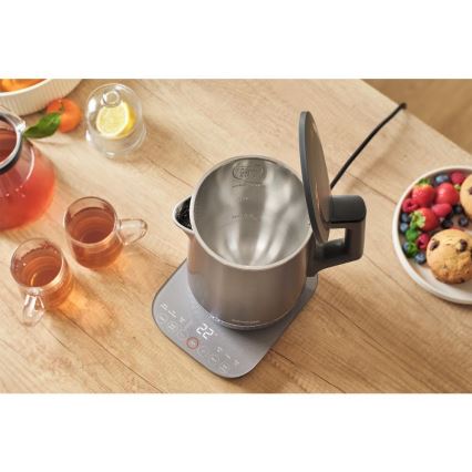 Sencor - Elektriskā tējkanna ar temperatūras regulēšanu 1,7 l 1800W/230V nerūsējošais tērauds