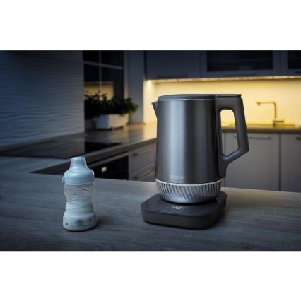 Sencor - Elektriskā tējkanna ar temperatūras regulēšanu 1,7 l 1800W/230V nerūsējošais tērauds