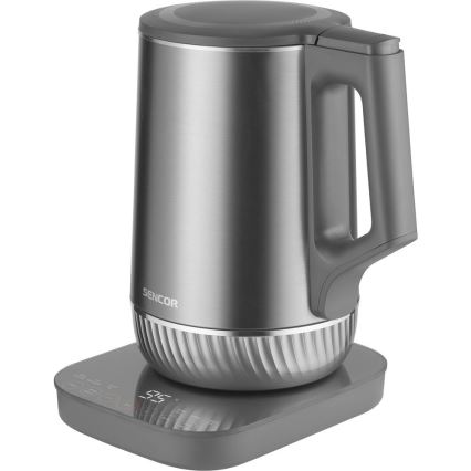 Sencor - Elektriskā tējkanna ar temperatūras regulēšanu 1,7 l 1800W/230V nerūsējošais tērauds