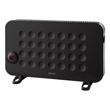 Sencor - Elektriskais sildītājs ar konvektoru 750/1250/2000W/230V termostats IP24 melna