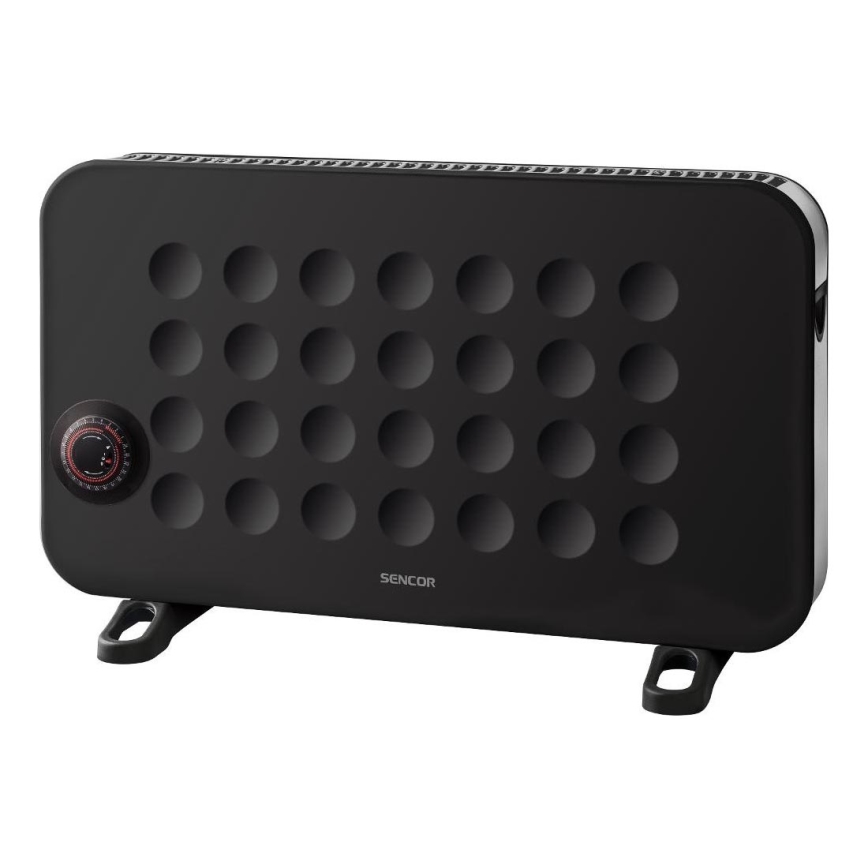 Sencor - Elektriskais sildītājs ar konvektoru 750/1250/2000W/230V termostats IP24 melna