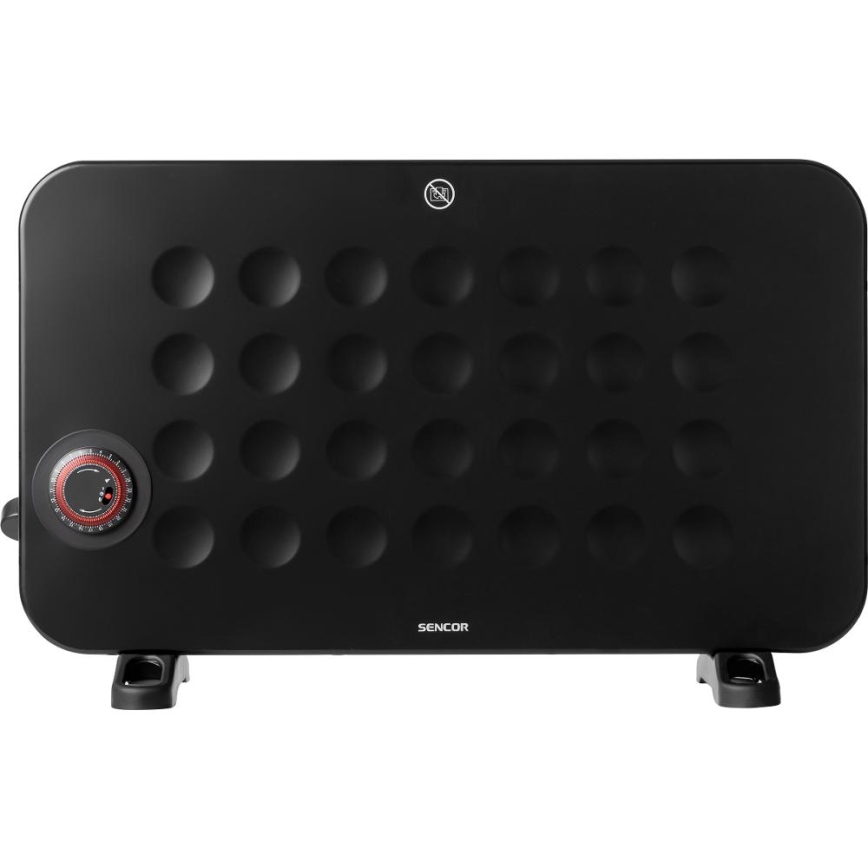 Sencor - Elektriskais sildītājs ar konvektoru 750/1250/2000W/230V termostats IP24 melna