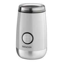 Sencor - Elektriskās kafijas pupiņu dzirnaviņas 60 g 150W/230V balts/hroms