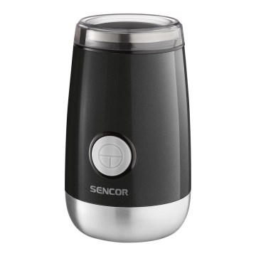 Sencor - Elektriskās kafijas pupiņu dzirnaviņas 60 g 150W/230V melna/matēts hroms