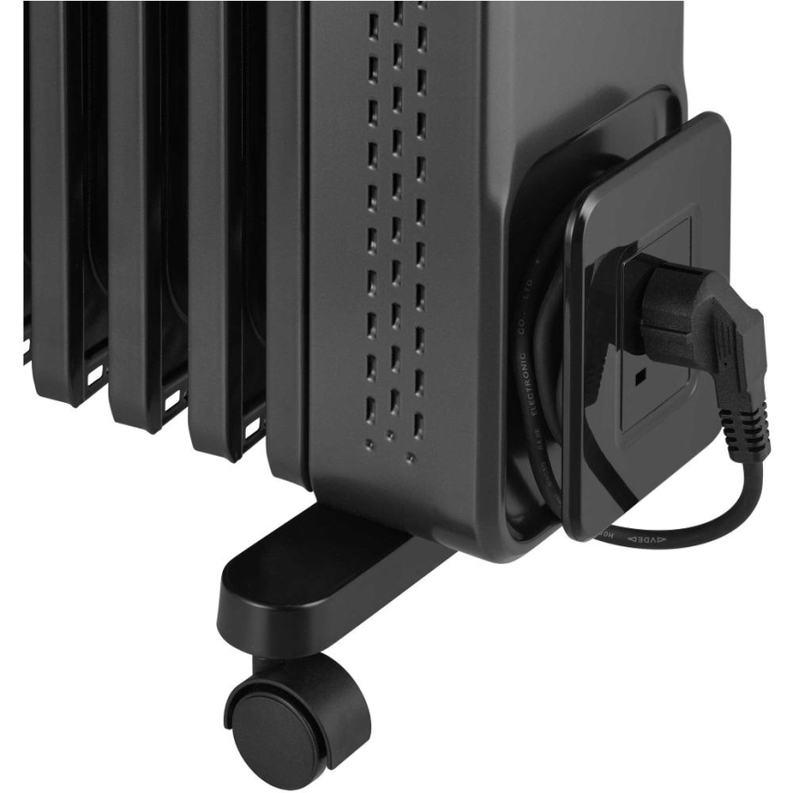 Sencor - Eļļas radiators ar 11 ribām 1000/1200/2400W/230V Wi-Fi melns