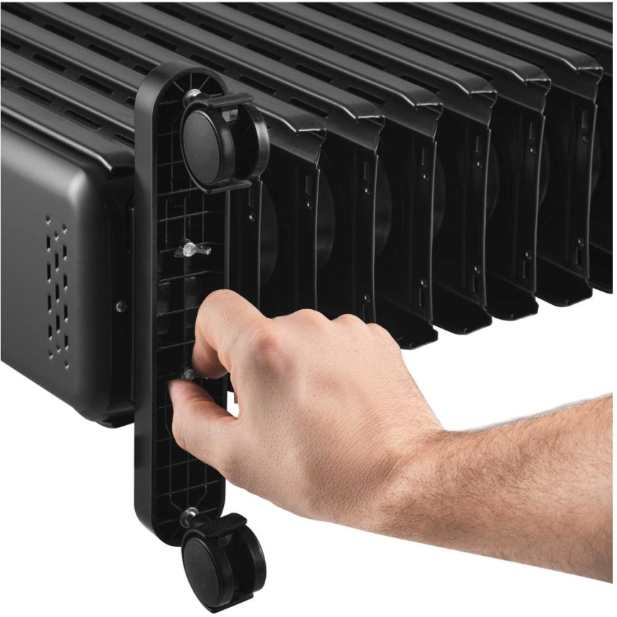 Sencor - Eļļas radiators ar 11 ribām 1000/1200/2400W/230V Wi-Fi melns