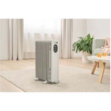 Sencor - Eļļas radiators ar 11 ribām 1000/2300W/230V balts + tālvadības pults