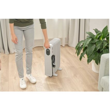 Sencor - Eļļas radiators ar 11 ribām 1000/2300W/230V balts + tālvadības pults