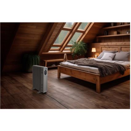Sencor - Eļļas radiators ar 11 ribām 1000/2300W/230V balts + tālvadības pults