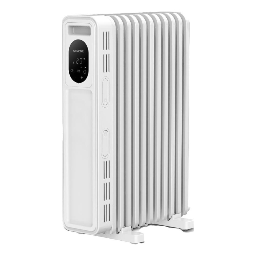 Sencor - Eļļas radiators ar 11 ribām 1000/2300W/230V balts + tālvadības pults
