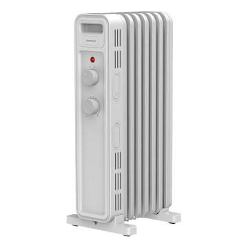Sencor - Eļļas radiators ar 7 ribām 600/900/1500W/230V balts
