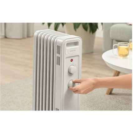 Sencor - Eļļas radiators ar 7 ribām 600/900/1500W/230V balts