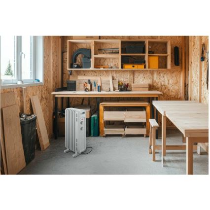 Sencor - Eļļas radiators ar 7 ribām 600/900/1500W/230V balts