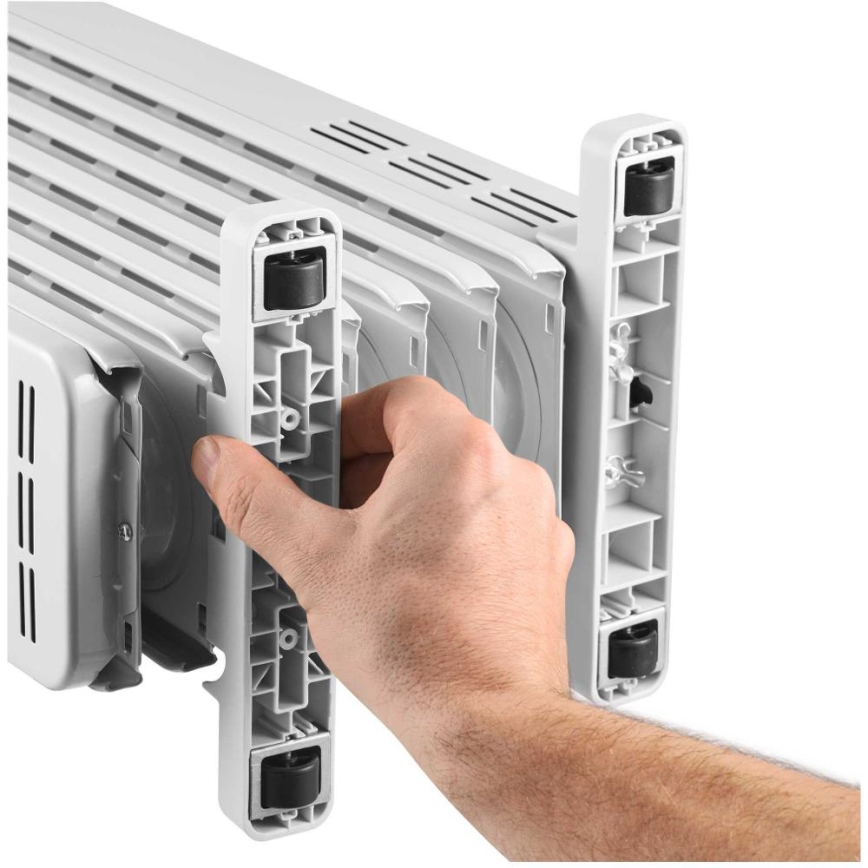 Sencor - Eļļas radiators ar 7 ribām 600/900/1500W/230V balts