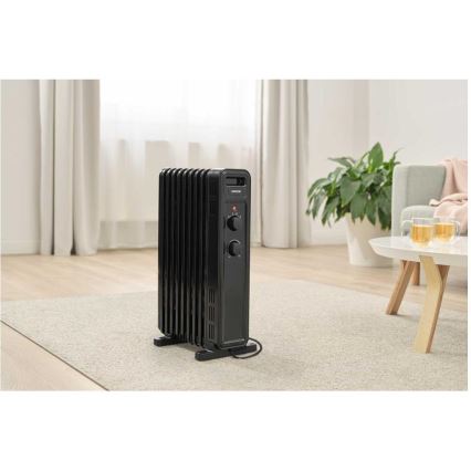 Sencor - eļļas radiators ar 9 ribām 800/1200/2000W/230V melns