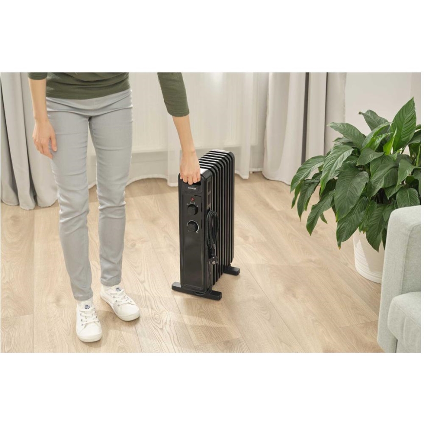 Sencor - eļļas radiators ar 9 ribām 800/1200/2000W/230V melns