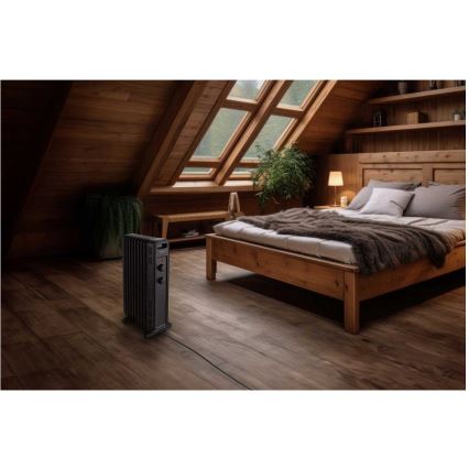 Sencor - eļļas radiators ar 9 ribām 800/1200/2000W/230V melns