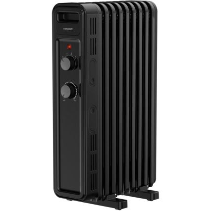 Sencor - eļļas radiators ar 9 ribām 800/1200/2000W/230V melns