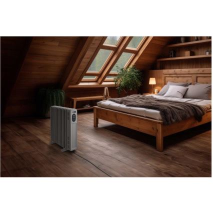 Sencor - Eļļas radiators ar 13 ribām 1000/2500W/230V balts + ar tālvadības pulti