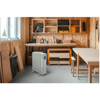 Sencor - Eļļas radiators ar 13 ribām 1000/2500W/230V balts + ar tālvadības pulti