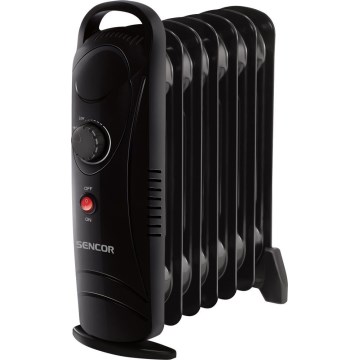 Sencor - Eļļas sildītājs ar 7 sekcijām 700 W/230 V melns
