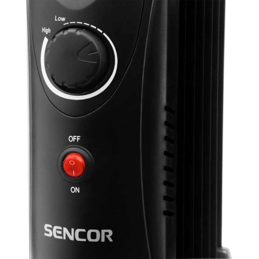 Sencor - Eļļas sildītājs ar 7 sekcijām 700 W/230 V melns