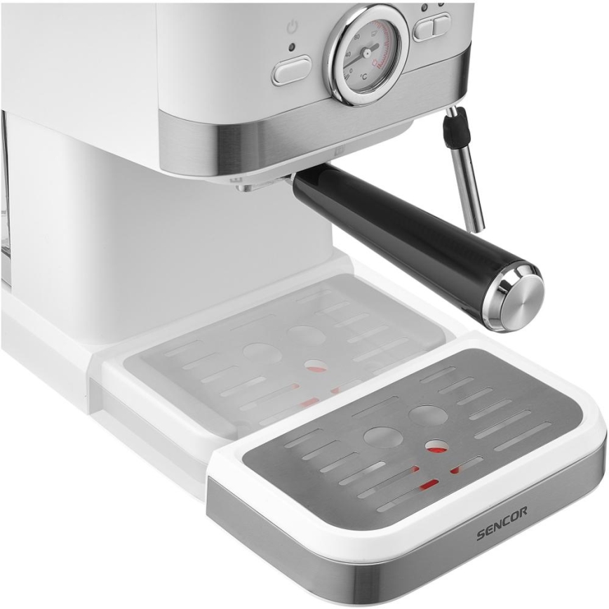 Sencor - Espresso kafijas automāts ar sviru 1050W/230V balts/matēts hroms