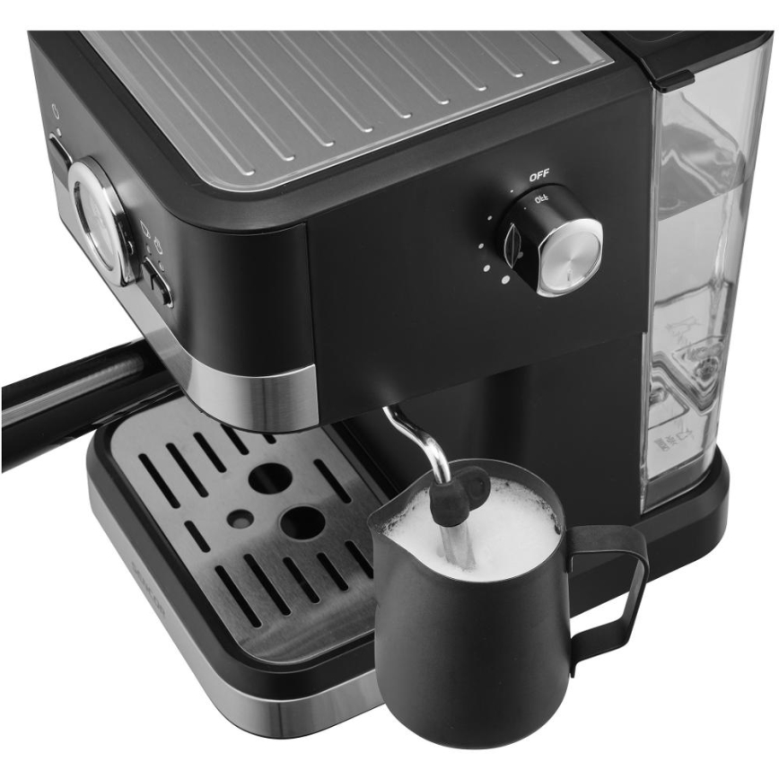 Sencor - Espresso kafijas automāts ar sviru 1050W/230V melns/matēts hroms