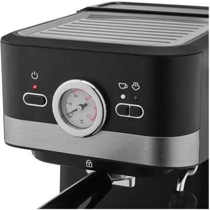 Sencor - Espresso kafijas automāts ar sviru 1050W/230V melns/matēts hroms