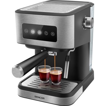 Sencor - Espresso kafijas automāts ar portafiltru 1050W/230V melns/matēts hroms