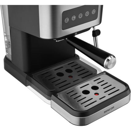 Sencor - Espresso kafijas automāts ar portafiltru 1050W/230V melns/matēts hroms