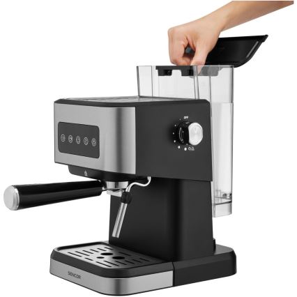 Sencor - Espresso kafijas automāts ar portafiltru 1050W/230V melns/matēts hroms
